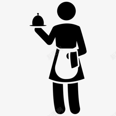 服务员女主人餐厅服务员图标图标