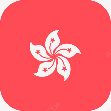 香港国际旗帜3圆形广场图标图标