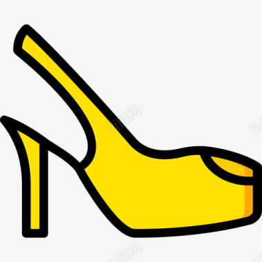 女鞋高跟鞋女鞋4黄色图标图标