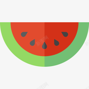 清凉的西瓜西瓜健康生活方式6平淡图标图标