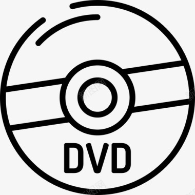 DVD播放机Dvd电影院9线性图标图标