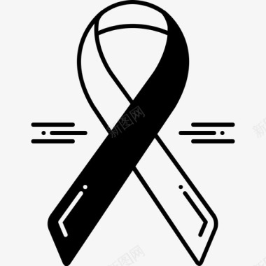 癌症绝症awarenessribbon癌症治疗图标图标