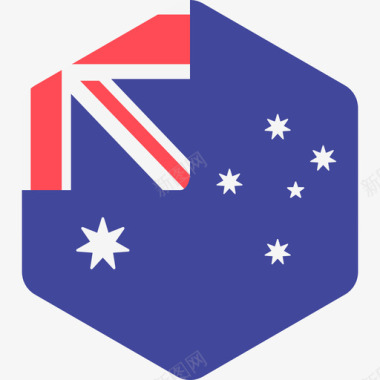 澳大利亚国际国旗2六边形图标图标