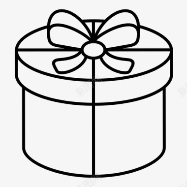 生日蛋糕礼物礼品盒派对图标图标