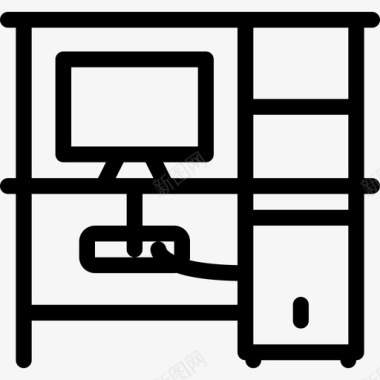 家具卖场办公桌家具23直线型图标图标