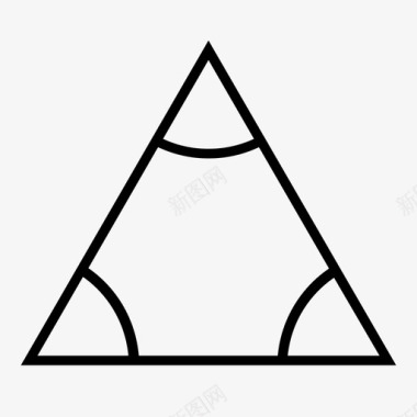 三等边三角形等边几何学图标图标