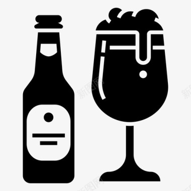 小包装酒瓶啤酒酒吧啤酒瓶图标图标