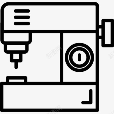 电动缝纫机缝纫机工艺6直线图标图标