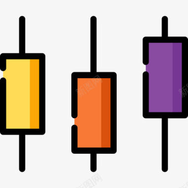 多彩图表条形图图表2线颜色图标图标