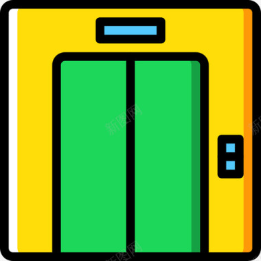 电梯注意事项电梯酒店服务5黄色图标图标
