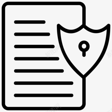 标志信息文档保护机密信息加密图标图标