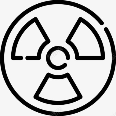 科学展览辐射科学12线性图标图标