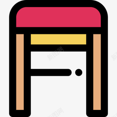木椅家居用品11线性颜色图标图标
