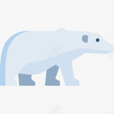 北极熊动物27扁平图标图标