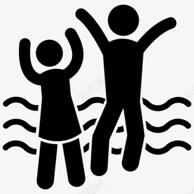 舞蹈兄弟姐妹跳舞家庭乐趣水上乐趣图标图标