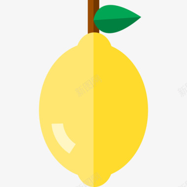 柠檬食物19扁平图标图标