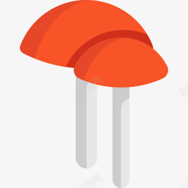 蘑菇秋季元素4扁平图标图标