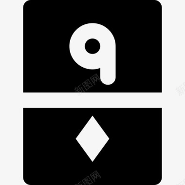 九个钻石赌场赌博3实心图标图标