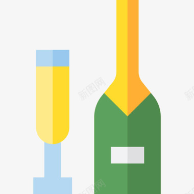 香槟情人节15平淡图标图标