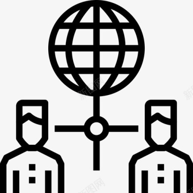 全球通信全球通信网络互联图标图标