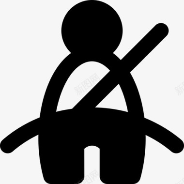 公共标识安全安全带汽车零件实心图标图标