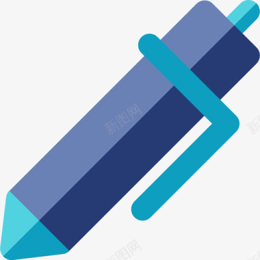 钢笔信纸元件2扁平图标图标