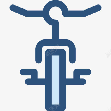 自行车交通16蓝色图标图标