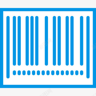 条形码商业和营销蓝色图标图标