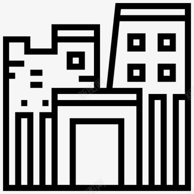 埃德夫庙建筑埃及图标图标