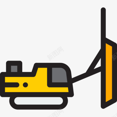 工程机械钻货车运输工程机械3线颜色图标图标