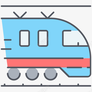 火车旅行20彩色图标图标
