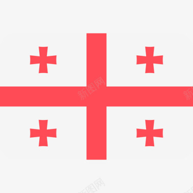 圆形火焰图标格鲁吉亚国际国旗6圆形矩形图标图标