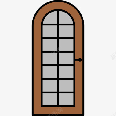 复古家具图标门家具16颜色128px图标图标