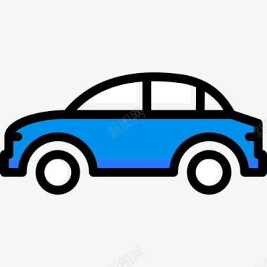 汽车存放标志汽车运输19线性颜色图标图标