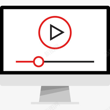 视频播放界面播放视频分析平面图标图标