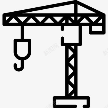 14号14号结构直线起重机图标图标
