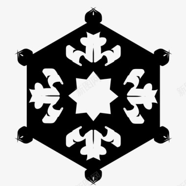 六面曼陀罗抽象艺术图标图标