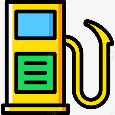 高考加油加油站汽车配件黄色图标图标