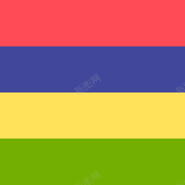 毛里求斯国际旗帜4广场图标图标