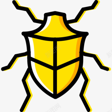 黄色闪电甲虫昆虫4黄色图标图标