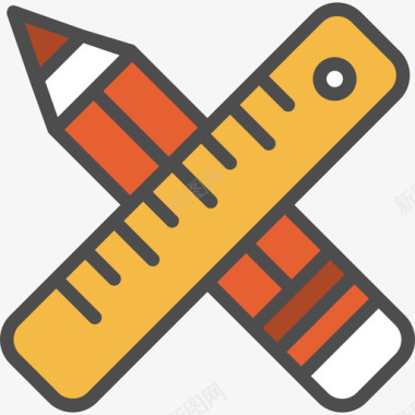 铅笔创意工具2线条颜色图标图标