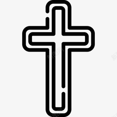 十字架标志十字架复活节12直纹图标图标