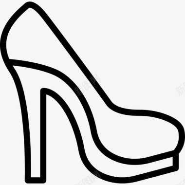 女鞋高跟鞋女鞋3直线型图标图标
