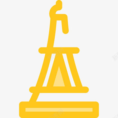 埃菲尔铁塔旅游19号黄色图标图标