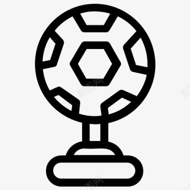 足球奖杯足球锦标赛足球比赛图标图标