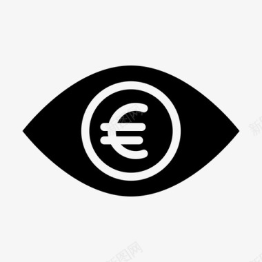 行业标志欧元眼睛观点图标图标