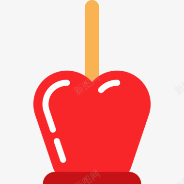 焦糖苹果万圣节元素扁平图标图标