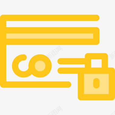 信用卡电子商务10黄色图标图标
