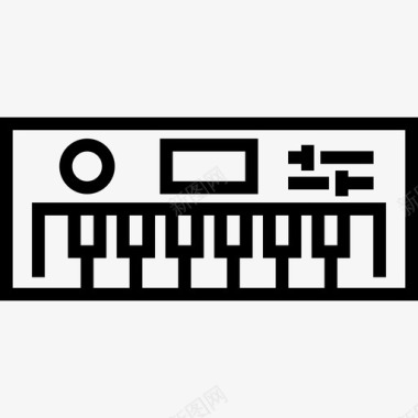 音乐电子音乐小工具4线性图标图标