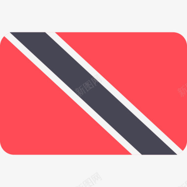 矩形特立尼达和多巴哥国际国旗6圆形矩形图标图标